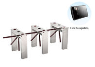 Bi - Directional Tripod Turnstile Gate Optical Stainless Steel Flap 100-240V AC