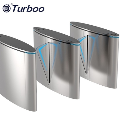 ซื้อ SUS304 Flap Barrier Turnstile Gate RFID การจดจำใบหน้าลายนิ้วมือสำหรับโรงแรมสำนักงาน online manufacture