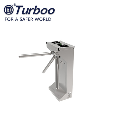 Vertical type LED light Tripod gate turnstile hair line stainless steels narrow cabinet