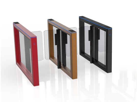 Slim Durable Office Aluminum Alloy Snap-joint Security Gate Protection With Acrylic / Tempered Glass Arm