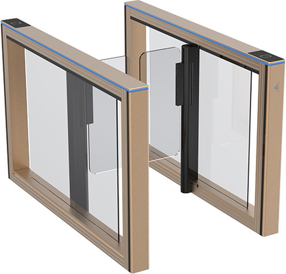 Slim Durable Office Aluminum Alloy Snap-joint Security Gate Protection With Acrylic / Tempered Glass Arm