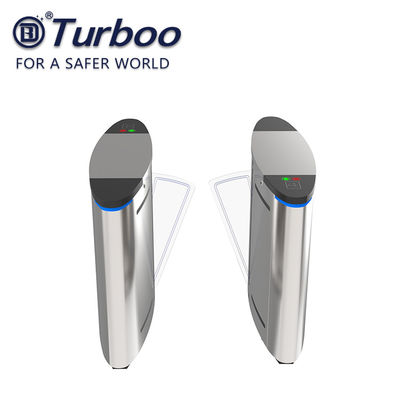 ซื้อ SUS304 การจดจำใบหน้าแผ่นกั้นประตูหมุนความสูงครึ่ง Barrier ประตูสูง 100-240V 35W online manufacture