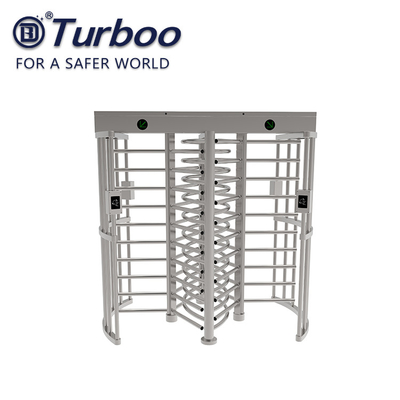 ซื้อ การจดจำบาร์โค้ดแบบ RFID บนใบหน้าประตูหมุนความสูงเต็มรูปแบบ / ประตูความสูงเต็ม SUS304 24V online manufacture