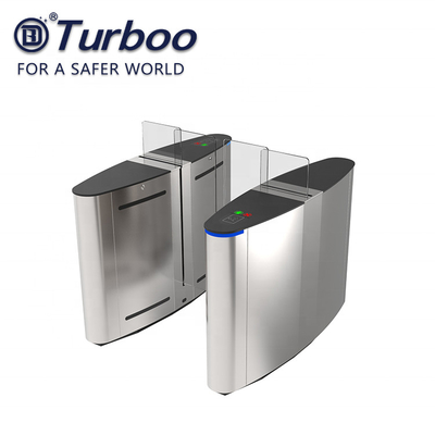 ซื้อ ประตูหมุน SS Flap Barrier, ID Card Bar Code ความปลอดภัยประตูหมุนควบคุมการเข้าออก online manufacture