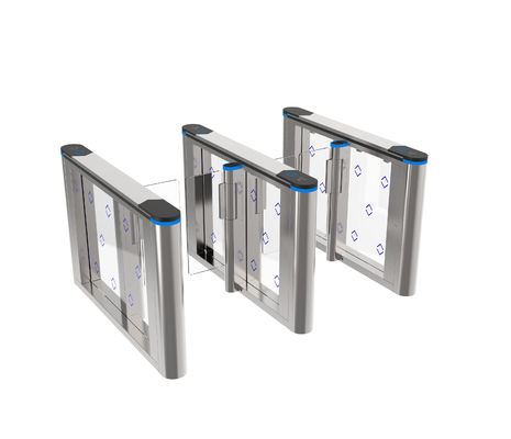 สไตล์โมเดิร์น ดีไซน์บูรณาการ Swing Gate Turnstiles ประตูความปลอดภัยสํานักงานเหล็กไร้ขัด