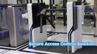 ดู 24V EF1213 ขาตั้งกล้อง Turnstile Gate กลไก RFID Collector GYM Swipe Card ควบคุมความปลอดภัย DEMO