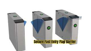 ดูโรงงานสำนักงาน Y248 3 คู่ Flap Barrier Gate Retractable Automatic Design Demo